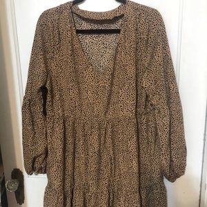 Animal Print Tiered Dress